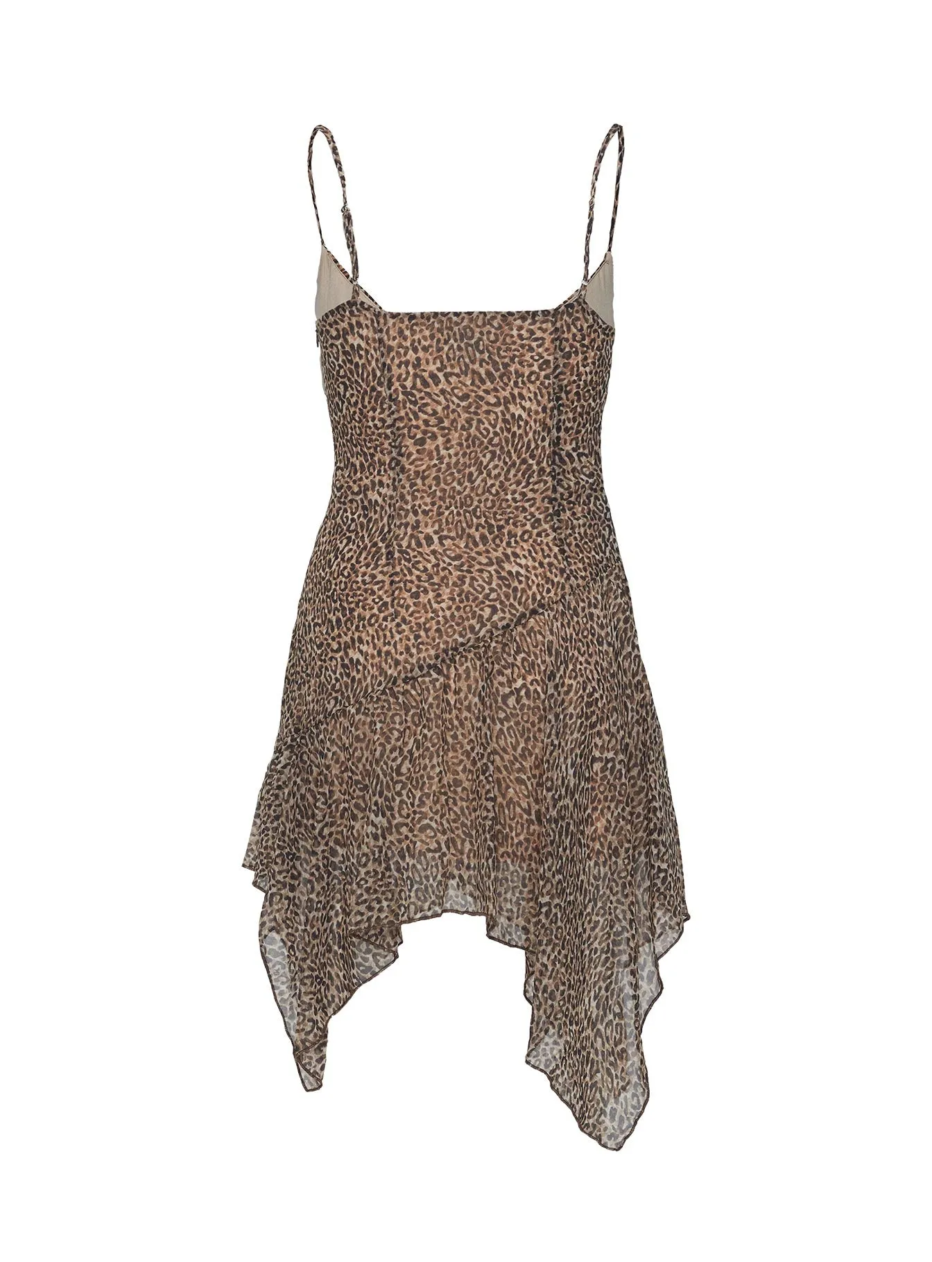 Immunity Asymmetrical Mini Dress Leopard