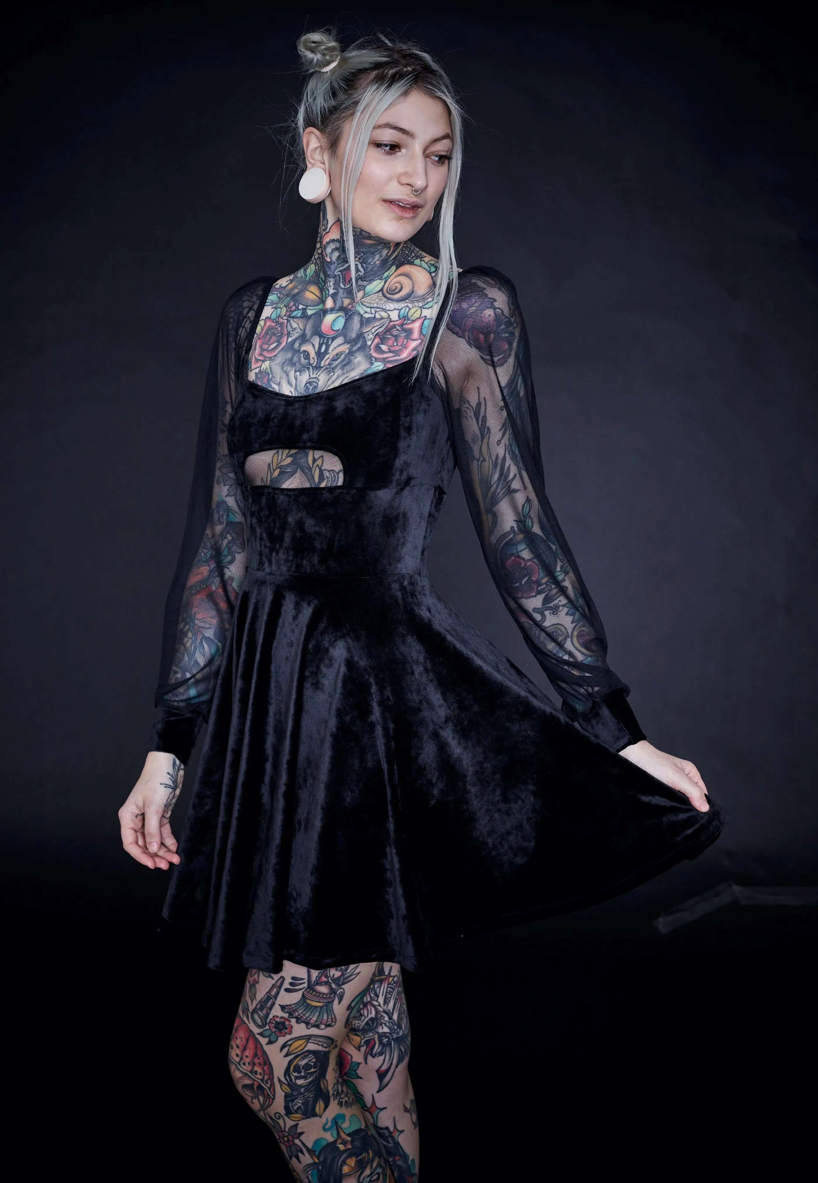 InternetXDoll - Skaterdress Luna Black - Dress