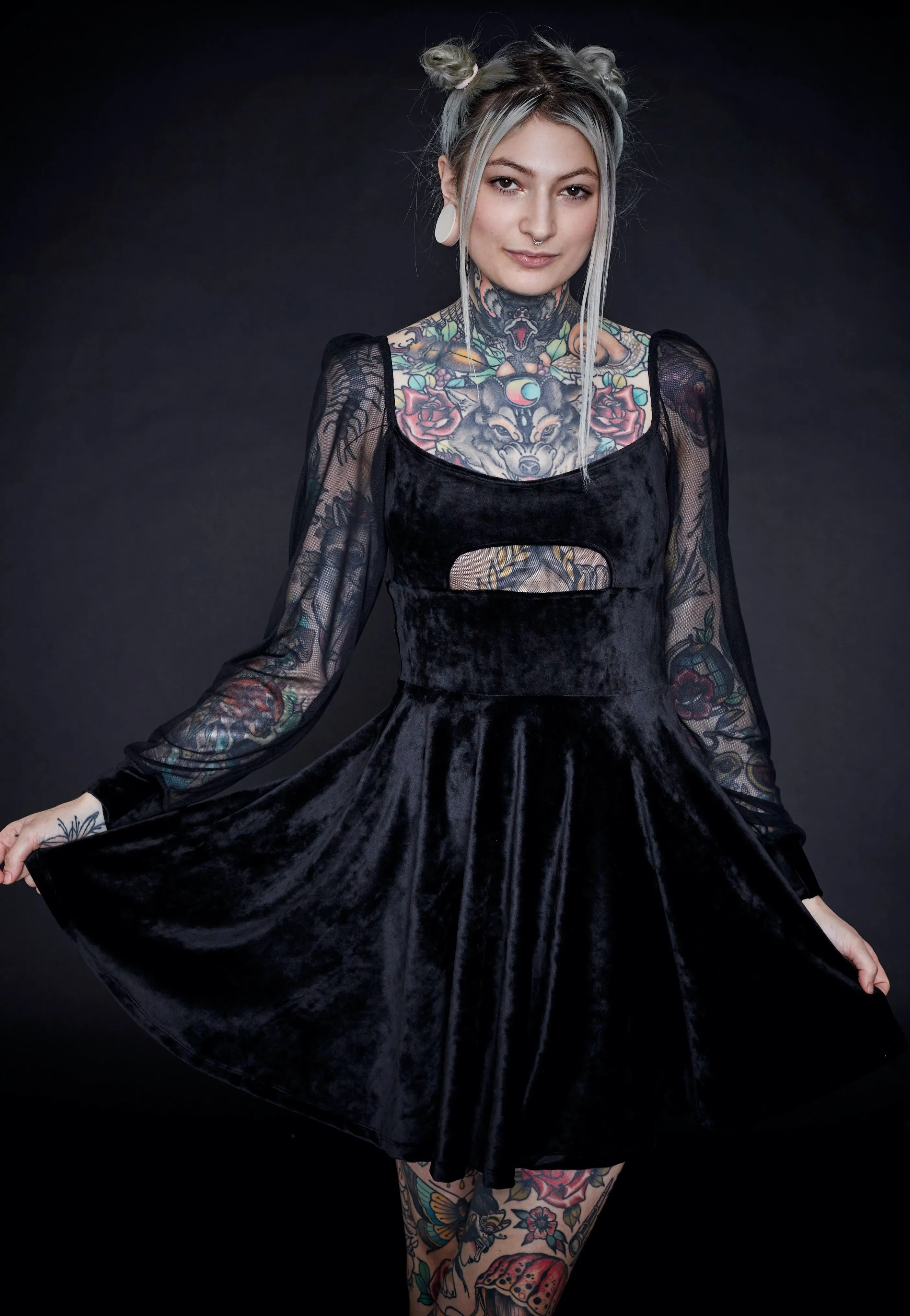 InternetXDoll - Skaterdress Luna Black - Dress