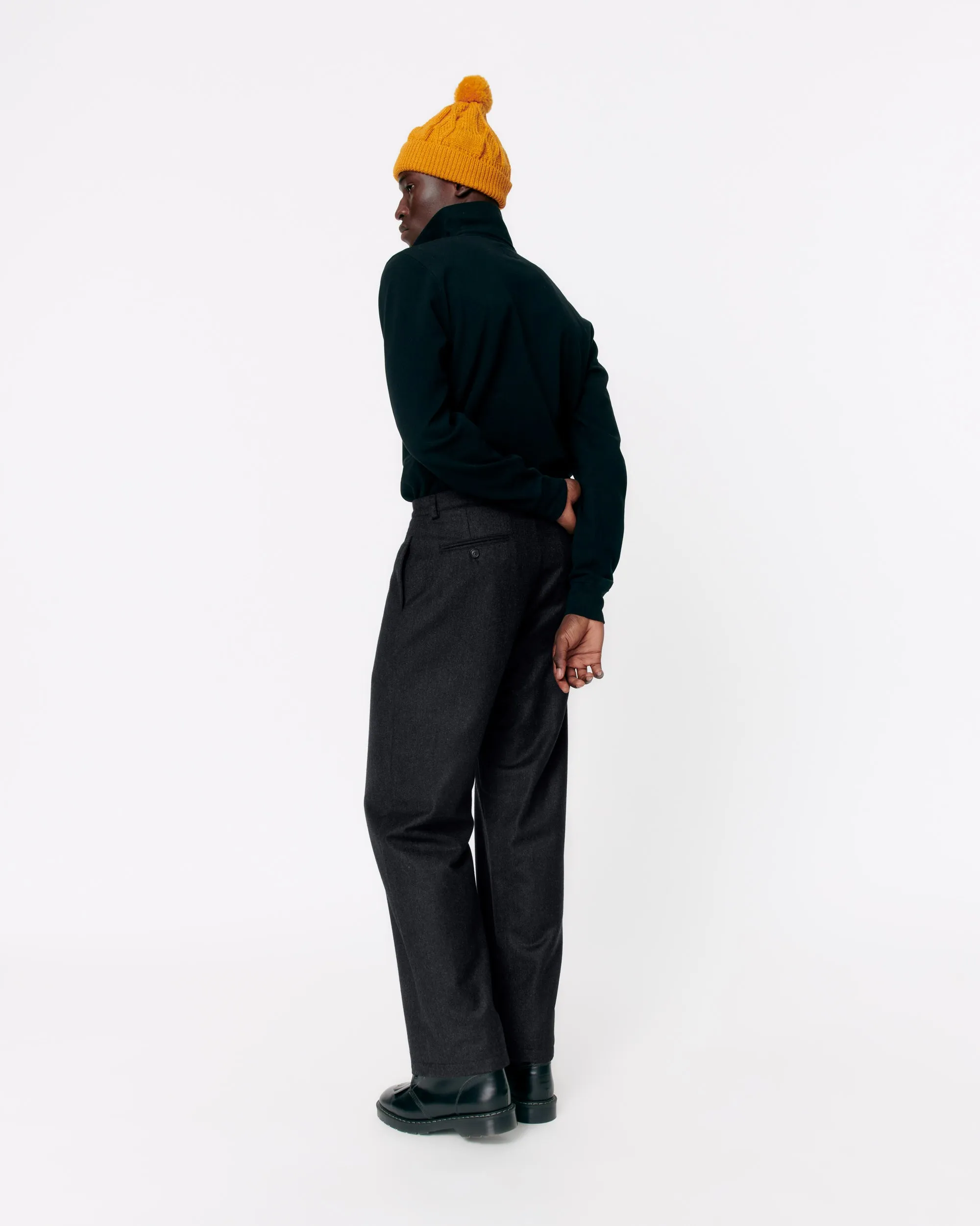 Inverted-Pleat Wool Trousers