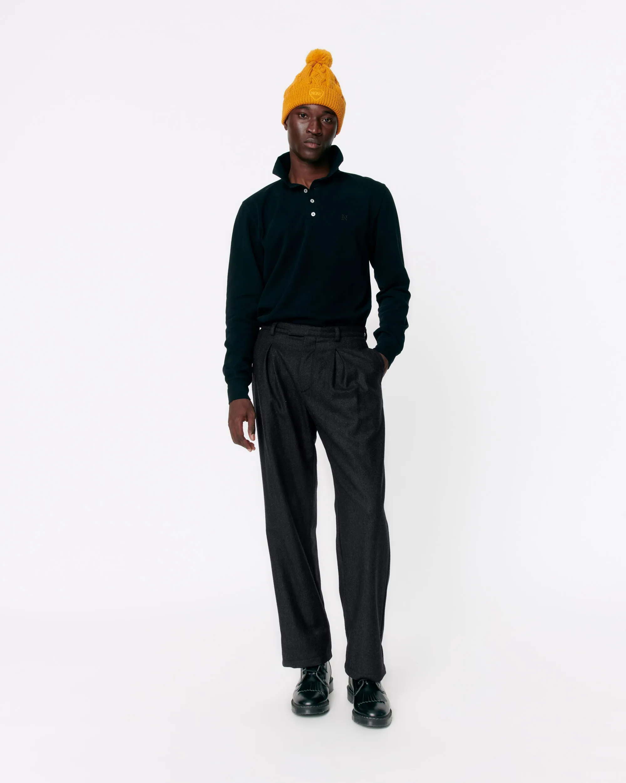 Inverted-Pleat Wool Trousers