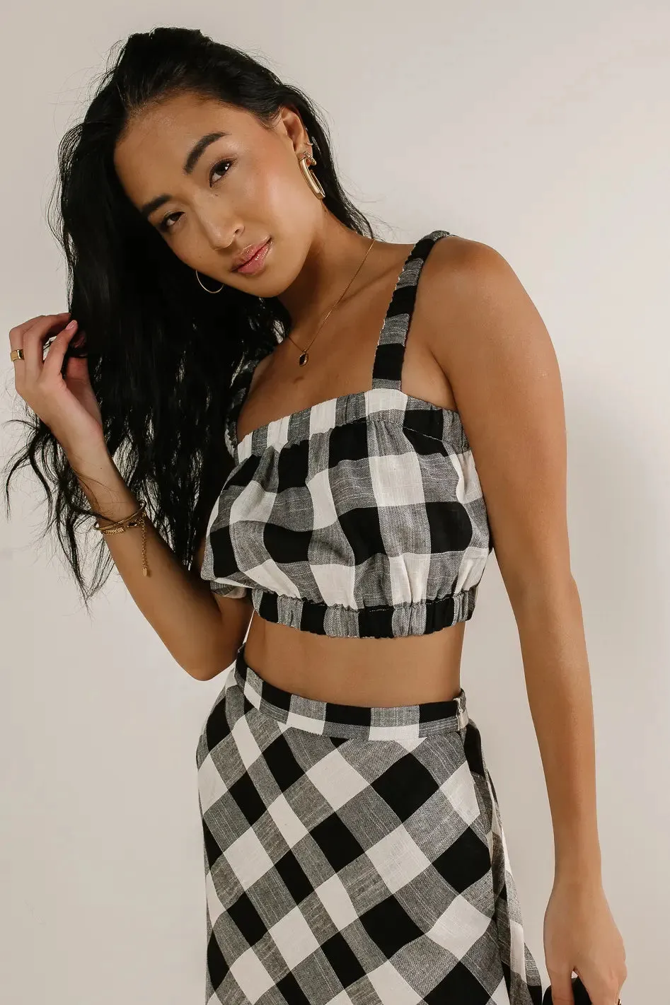 Jasmine Plaid Crop Top - FINAL SALE