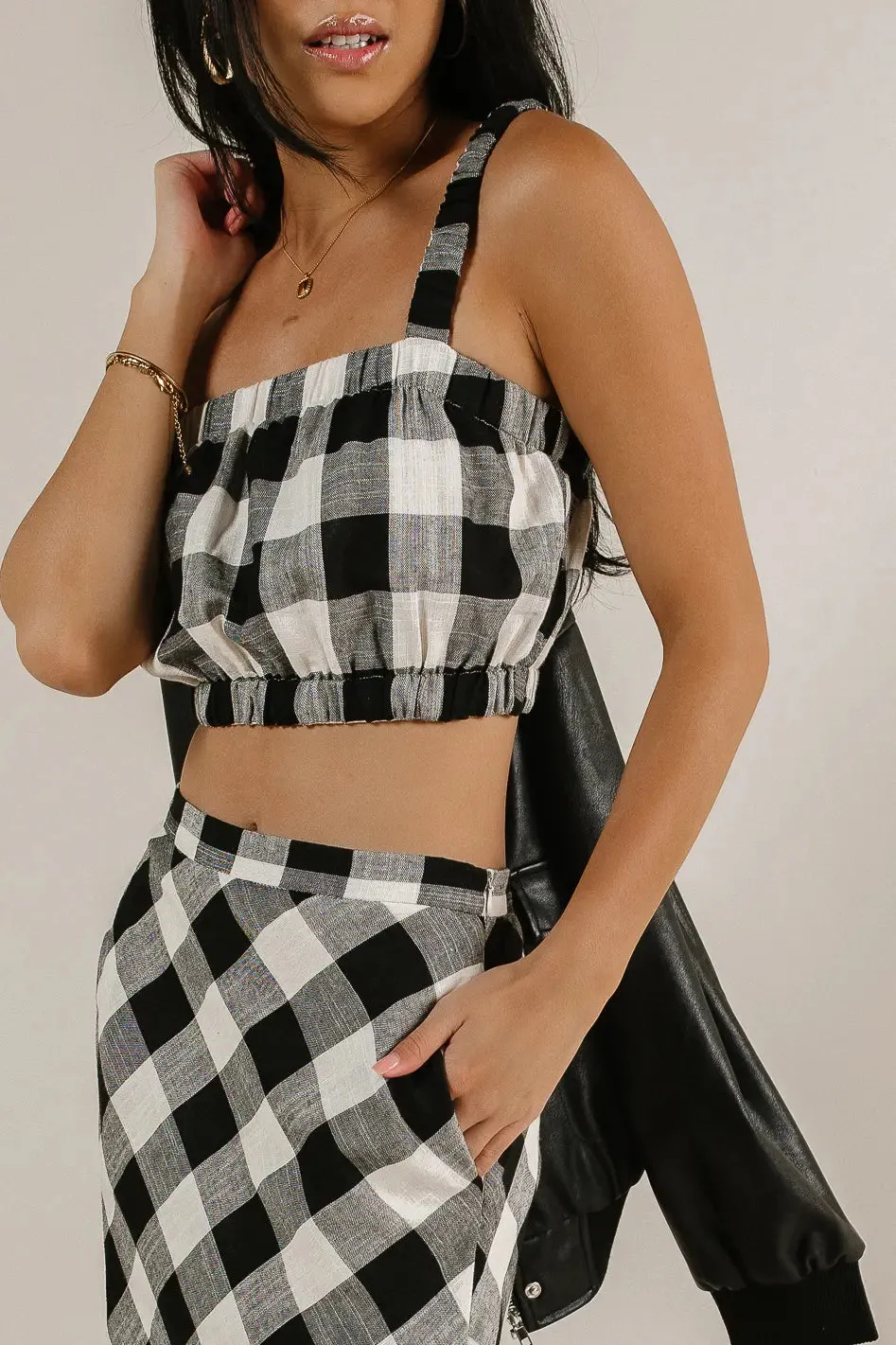 Jasmine Plaid Crop Top - FINAL SALE