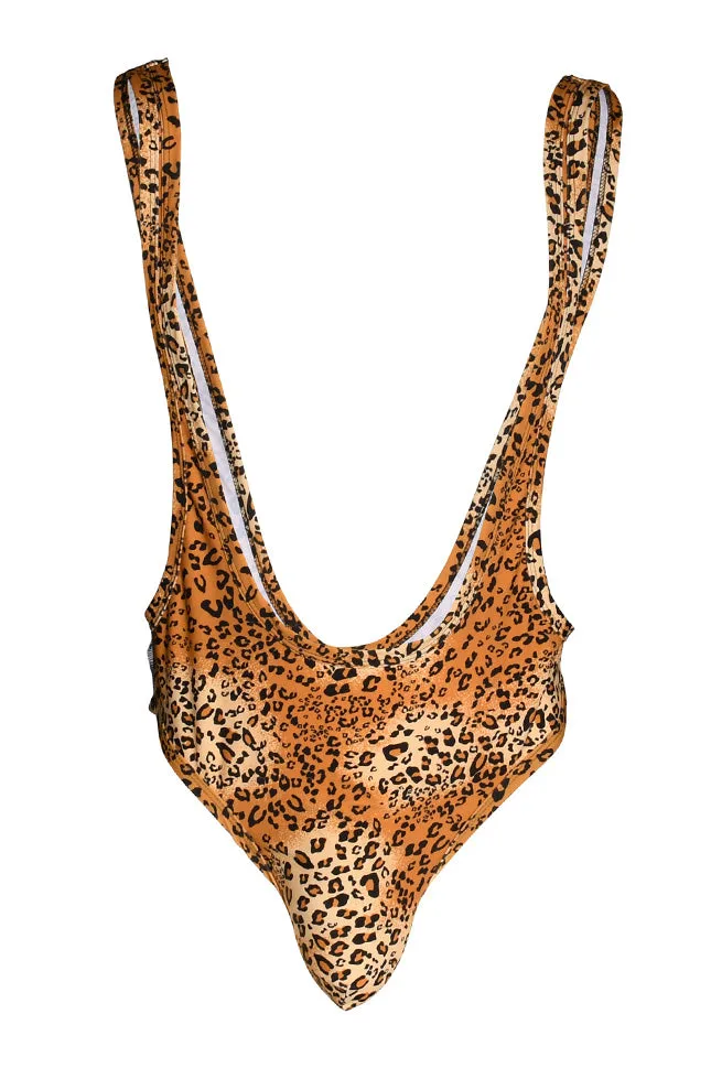 JCSTK - Andrew Christian AC-7943 Unleashed Leopard Swim Boykini Bodysuit for Men w/ ALMOST NAKED Printed