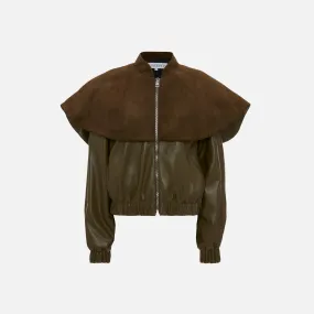 JW Anderson Oversized Collar Bomber Jacket - Khaki