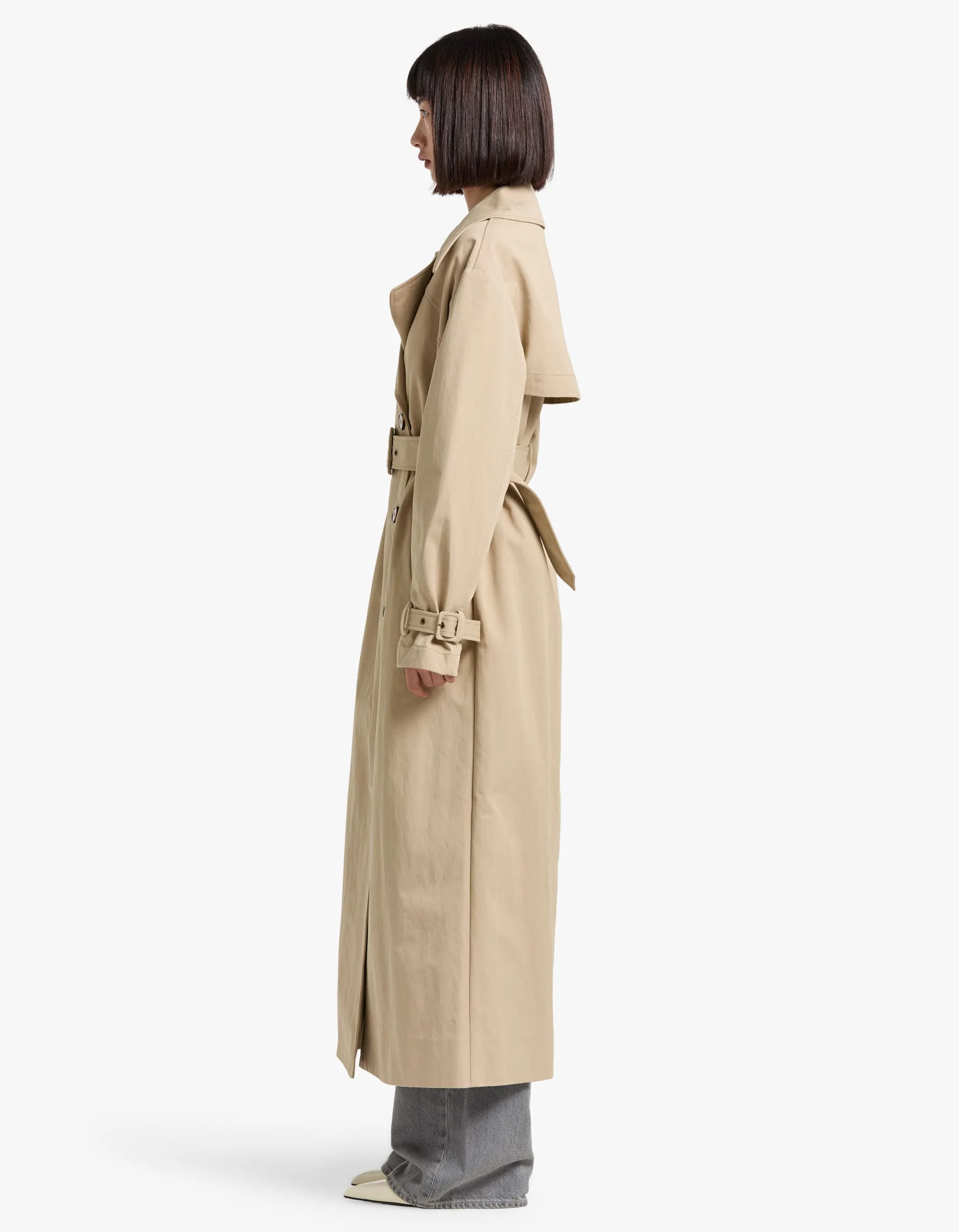 Kai Trench Coat - Khaki Beige