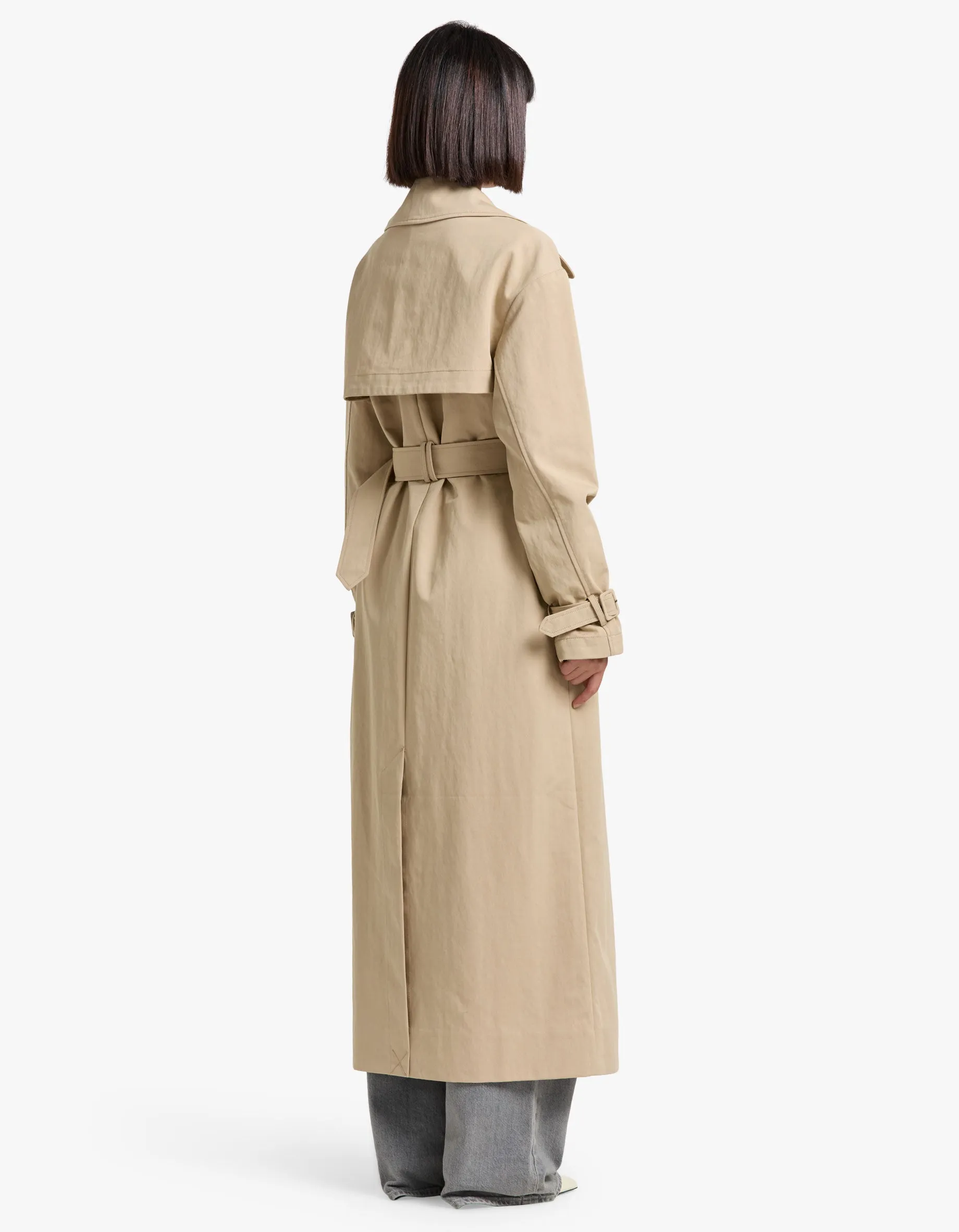 Kai Trench Coat - Khaki Beige