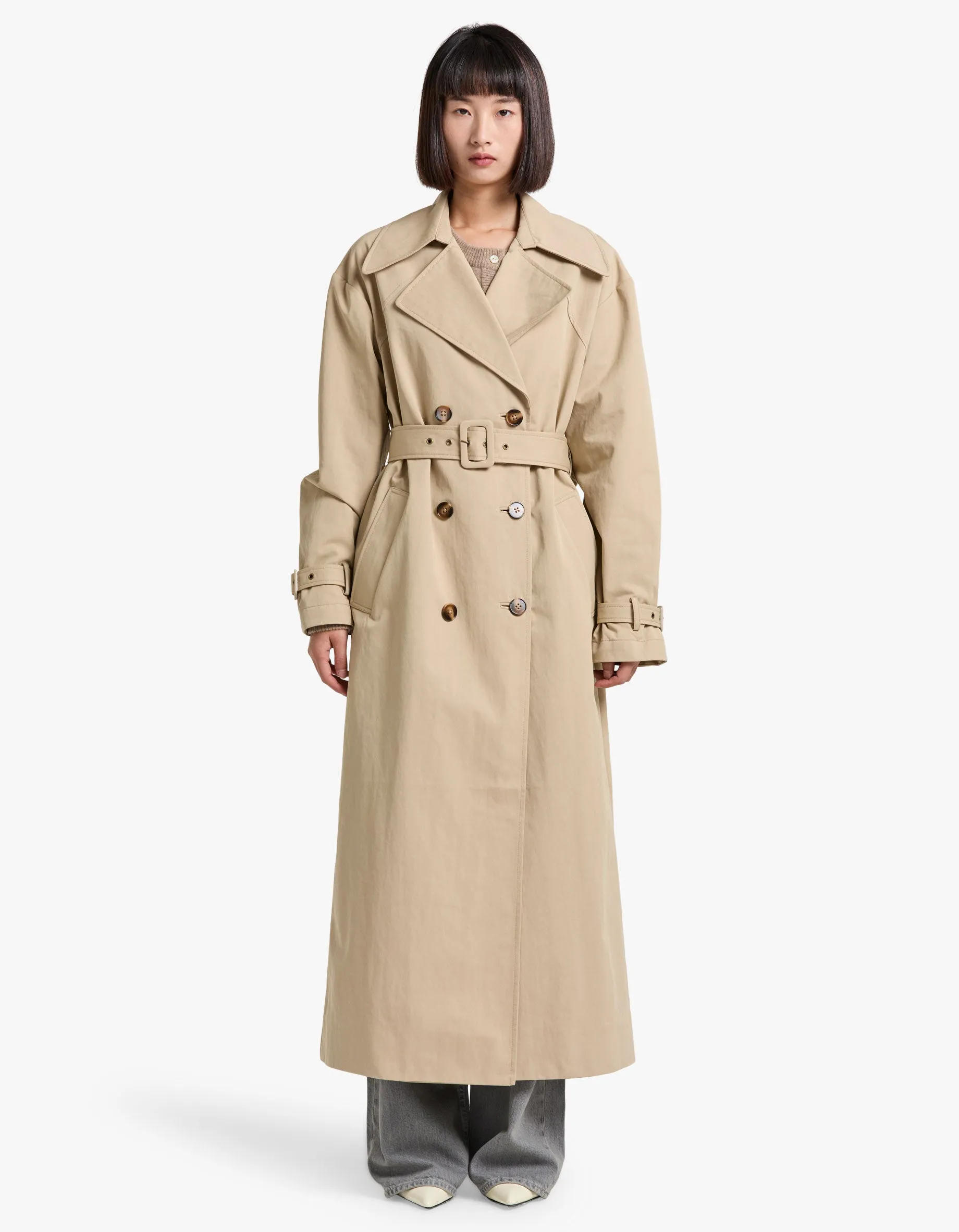 Kai Trench Coat - Khaki Beige