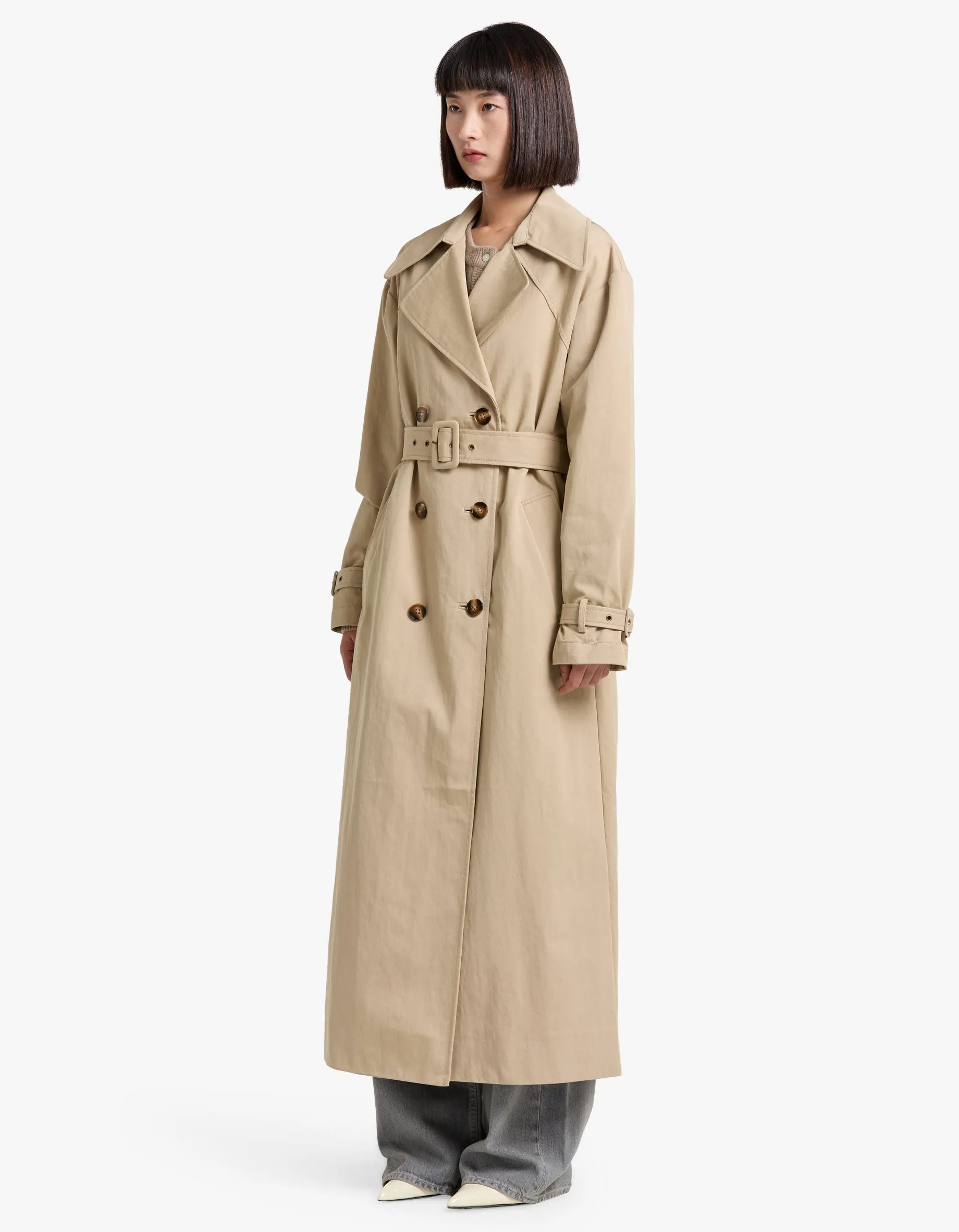 Kai Trench Coat - Khaki Beige