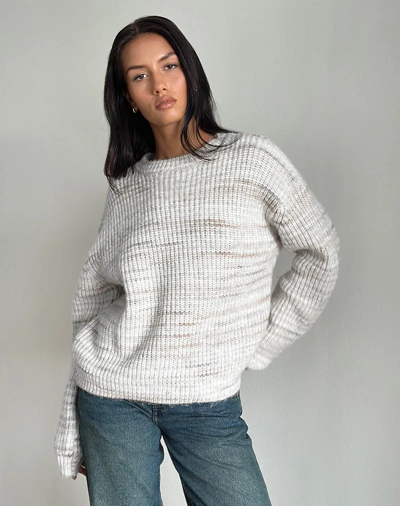 Karu Jumper in Neutral Brushed Knit