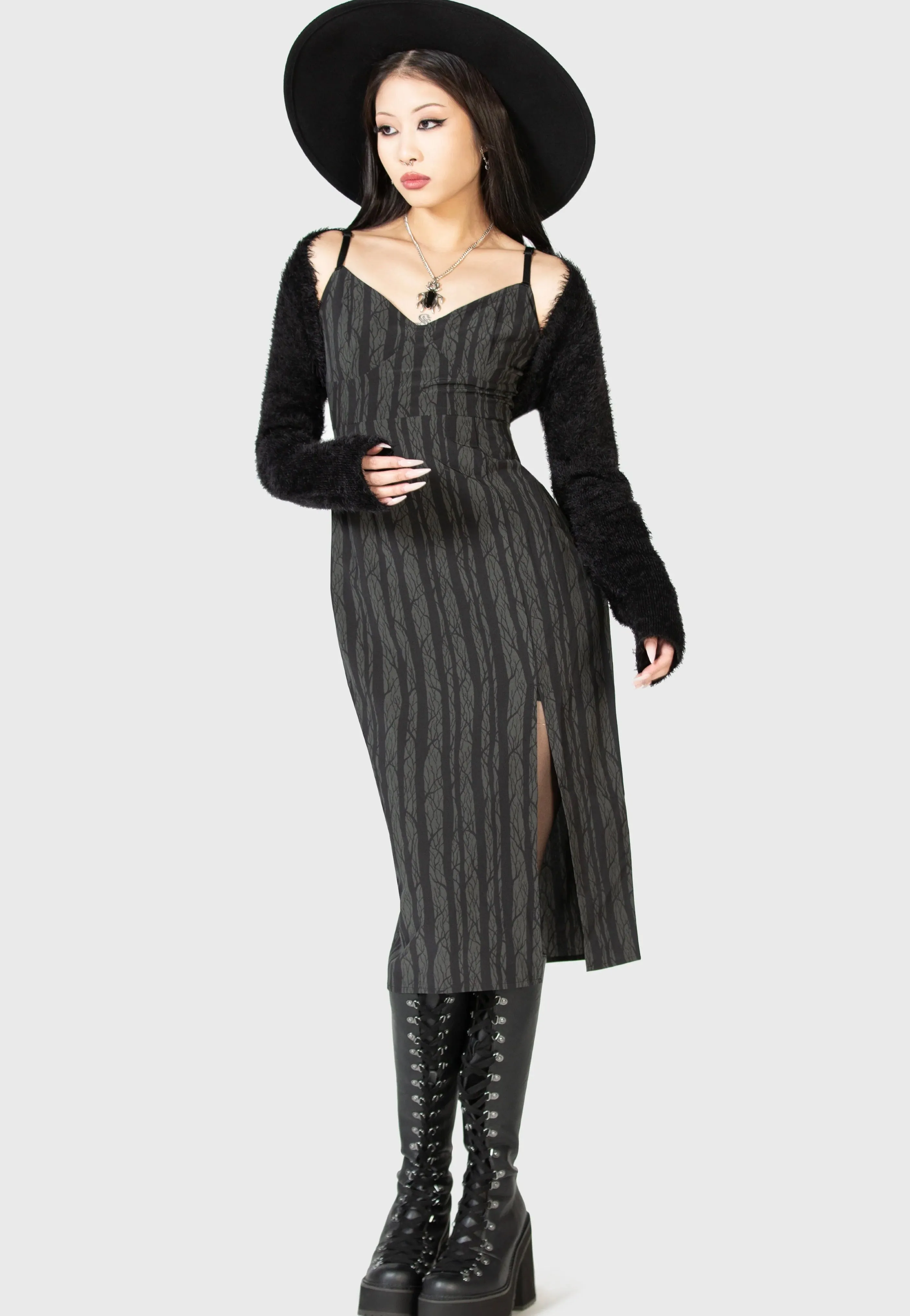 Killstar - Moonlit Bloom Skater Black - Dress