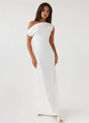 Lady Love Linen Maxi Dress - White