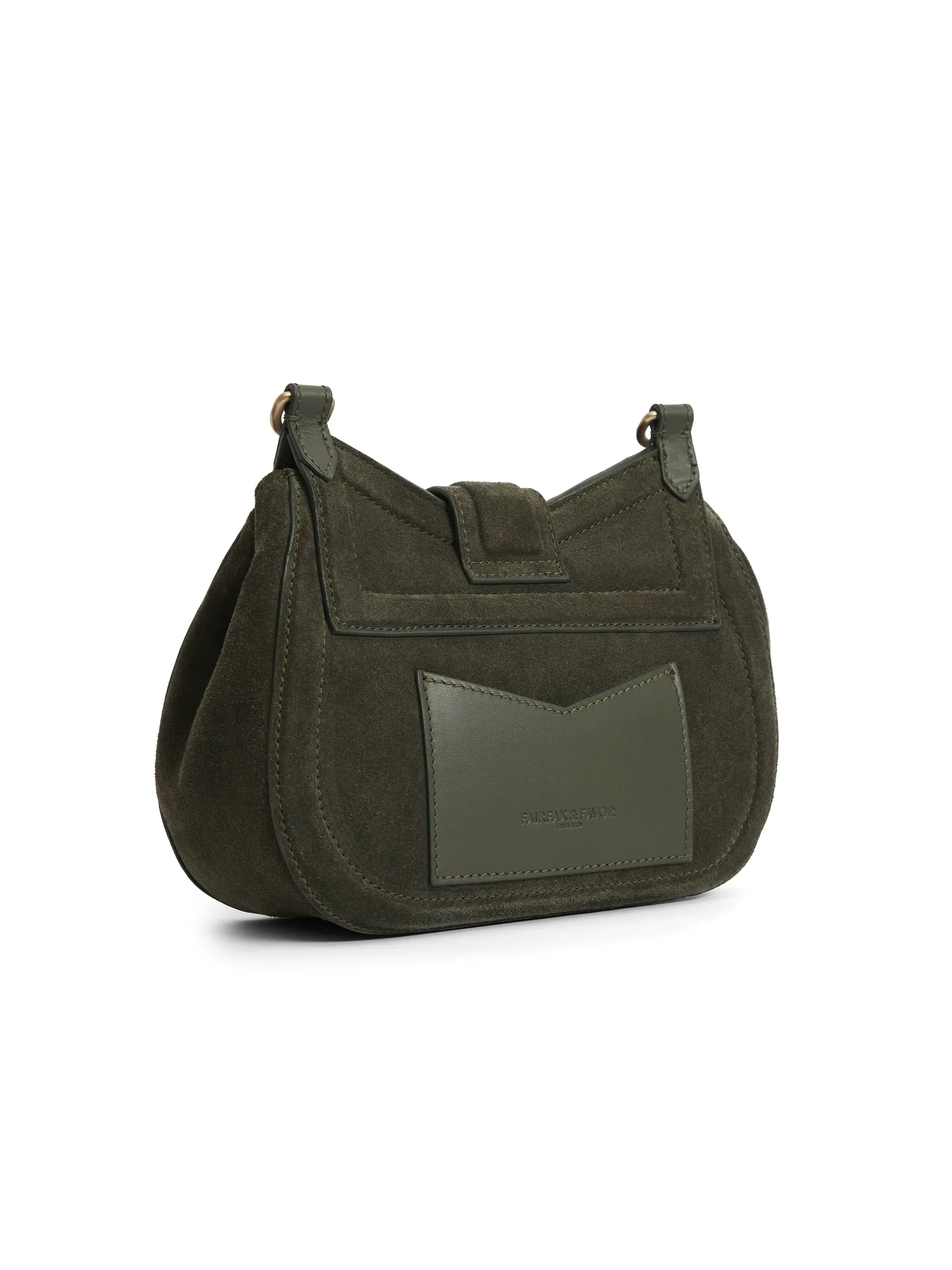 Langham Messenger Bag - Moss Green Suede