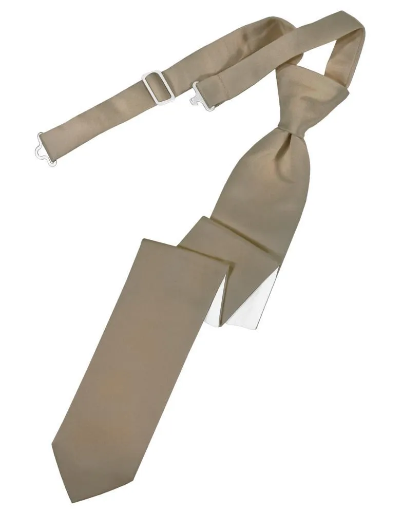 Latte Luxury Satin Skinny Necktie