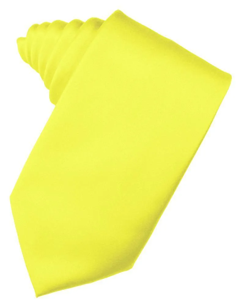 Lemon Luxury Satin Necktie