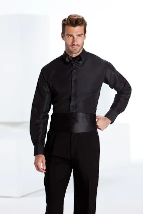 Lido Black Laydown Tuxedo Shirt