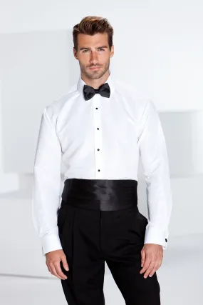 Lido White Laydown Tuxedo Shirt