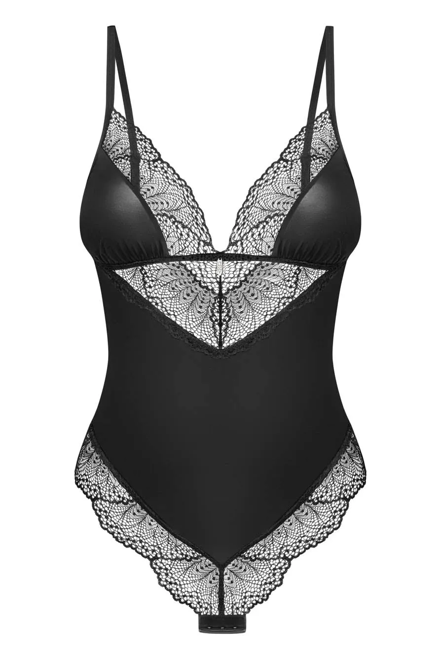 Luxe Black Sexy Lace Teddy Bodysuit