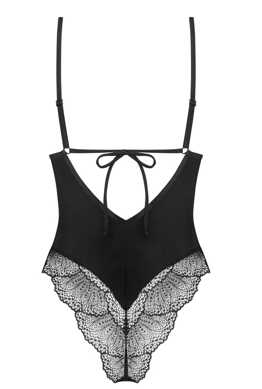 Luxe Black Sexy Lace Teddy Bodysuit