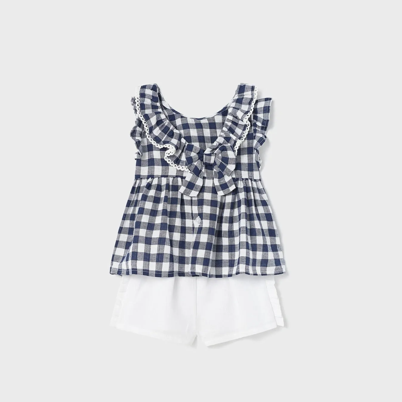 Mayoral Toddler Girl Plaid Top & Short Set