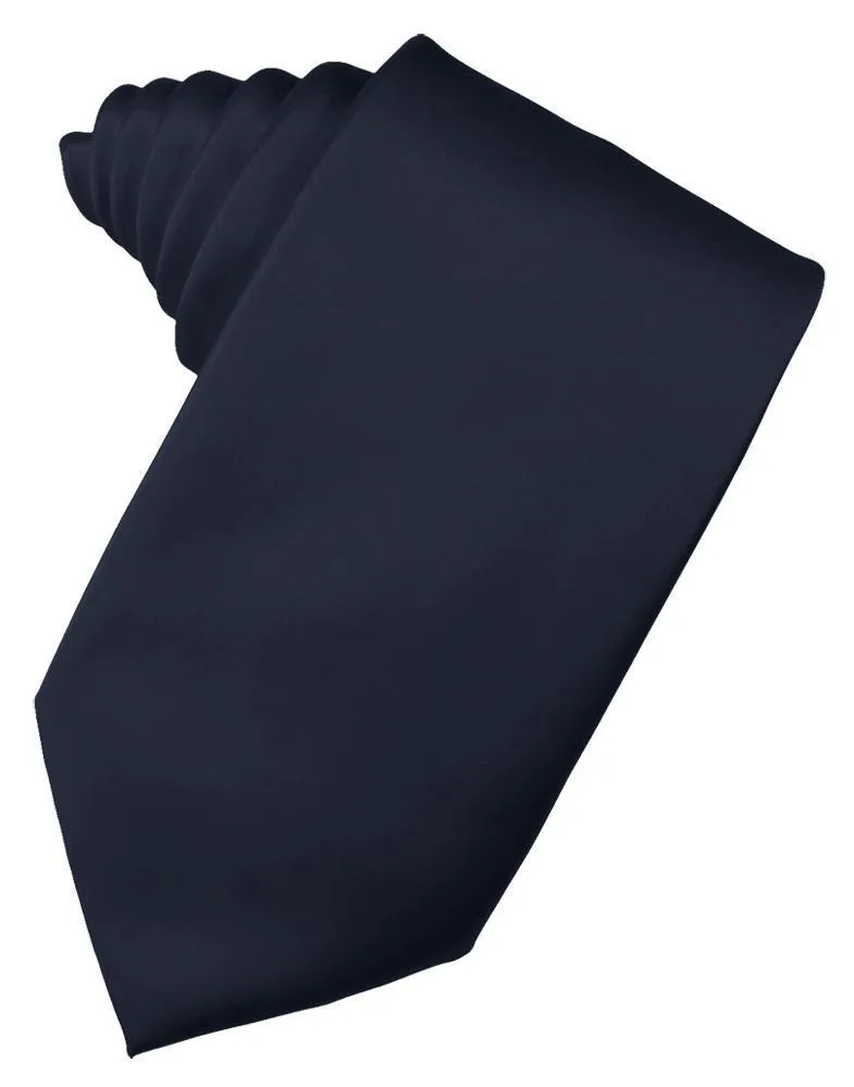 Midnight Luxury Satin Necktie