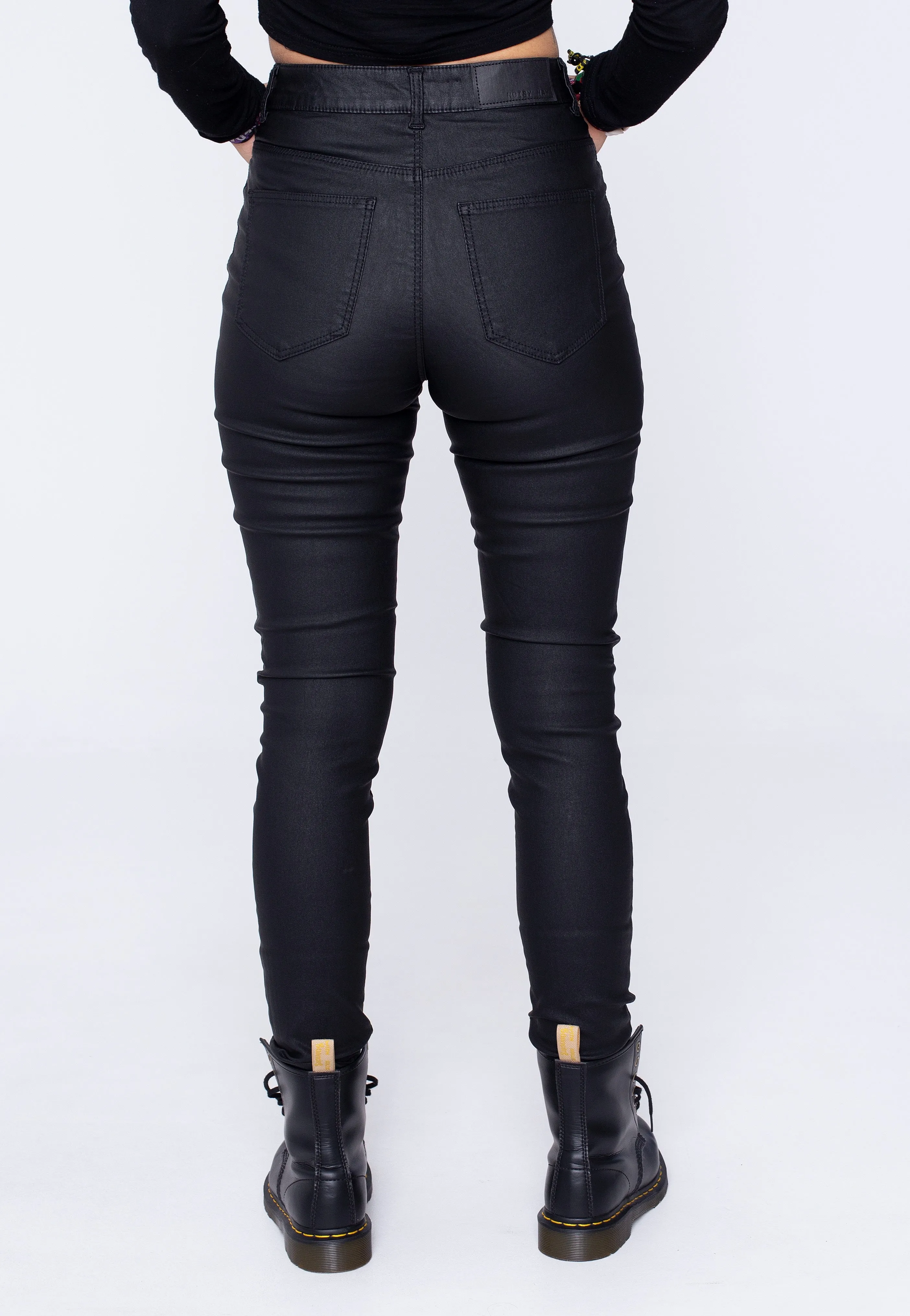 Noisy May - Callie Skinny Coated Black - Jeggings