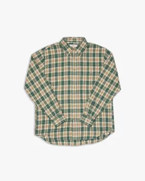 Nudie Jeans Julian Farmers Check Shirt - Racing Green