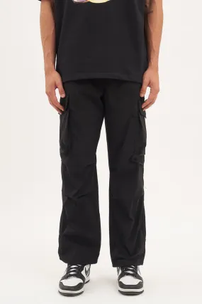 Nylon Straight Fit Cargo Trousers