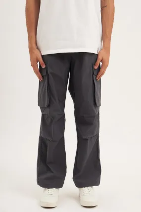 Nylon Straight Fit Cargo Trousers