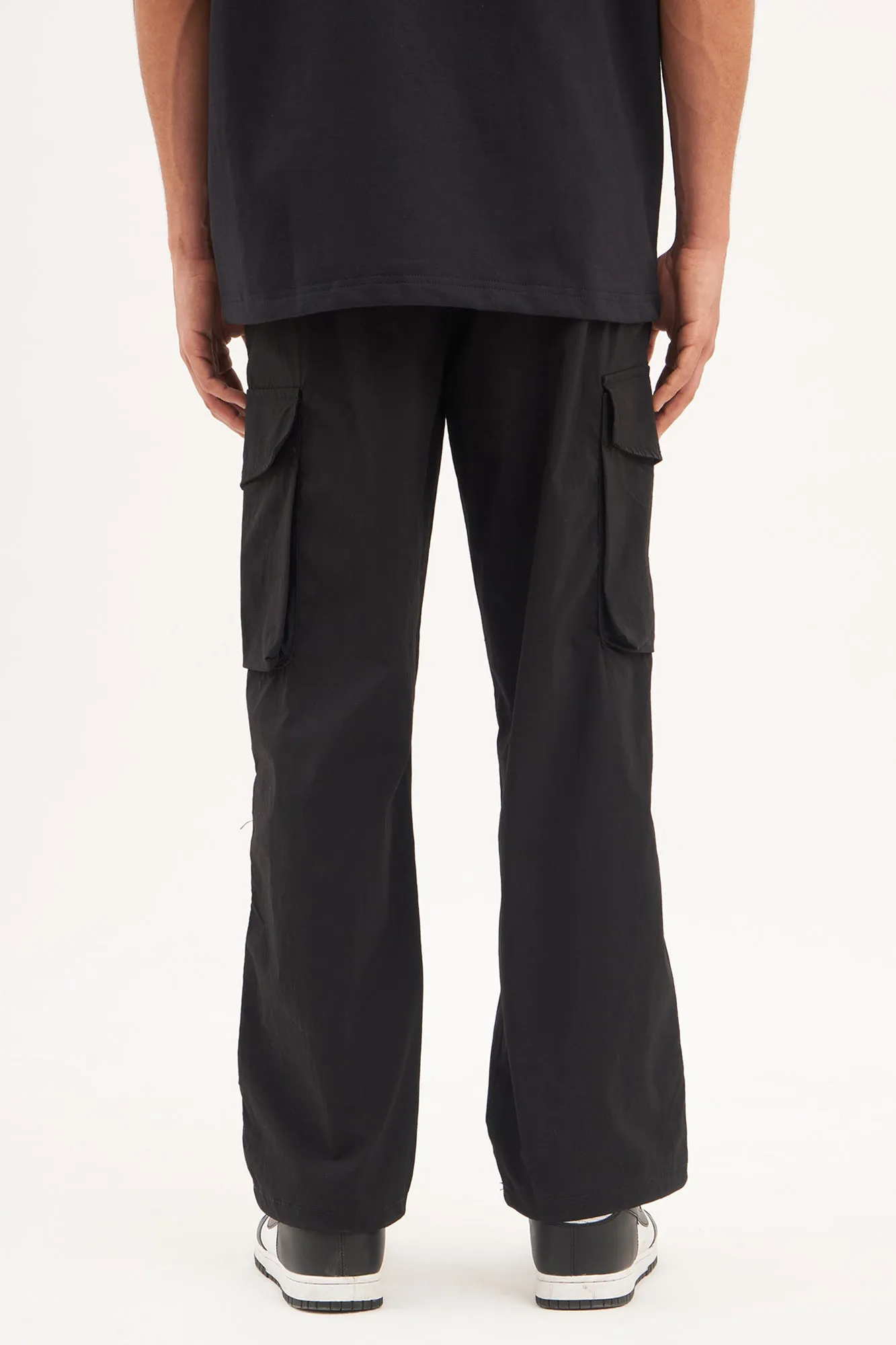 Nylon Straight Fit Cargo Trousers