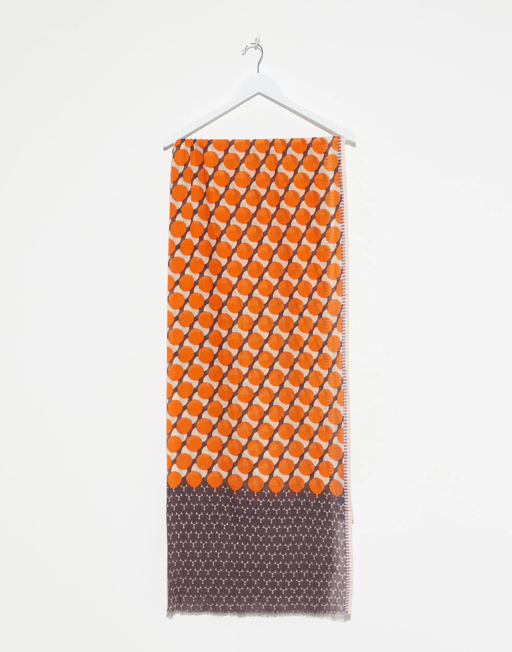 Orange Linen & Cotton Stole