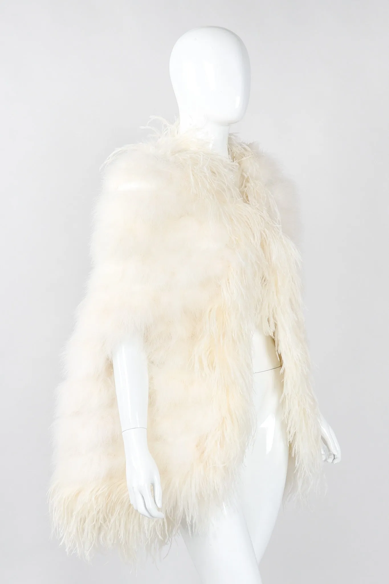 Ostrich Trimmed Marabou Cape