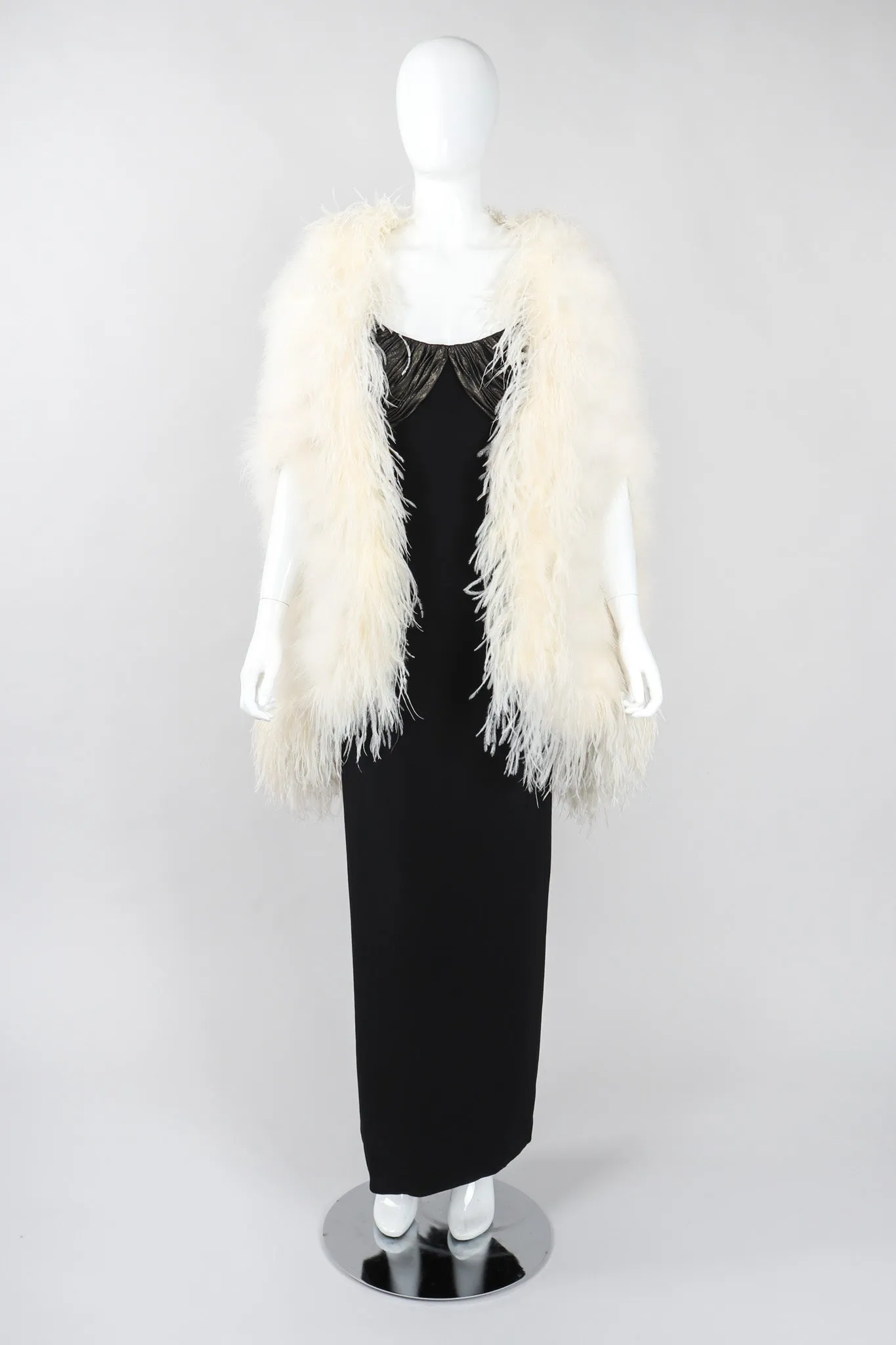 Ostrich Trimmed Marabou Cape