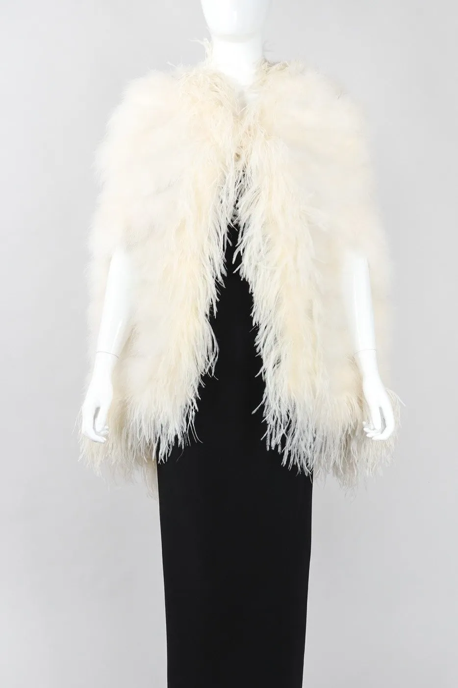 Ostrich Trimmed Marabou Cape