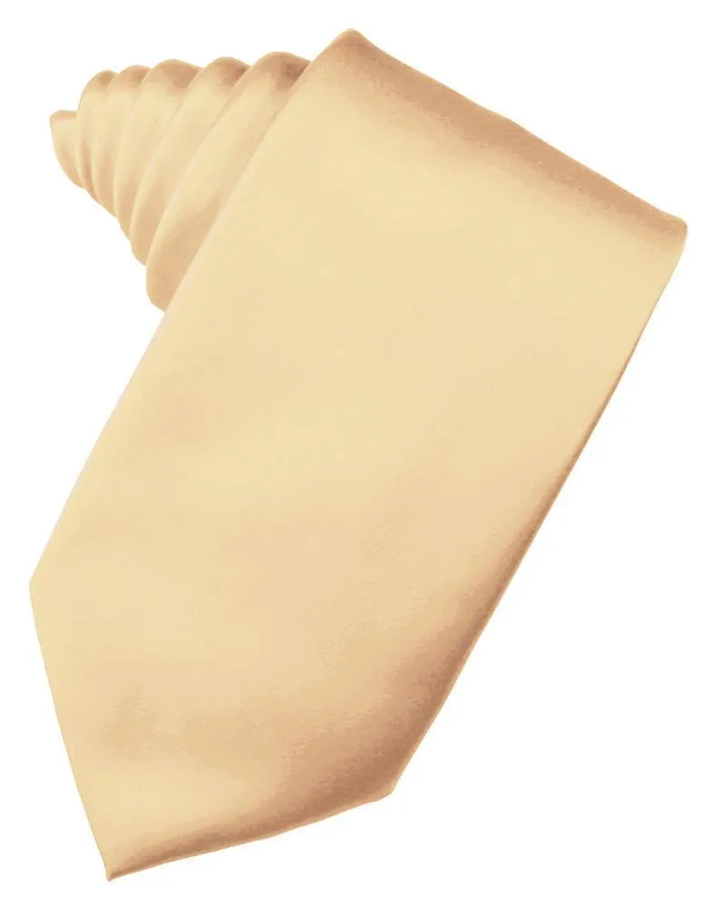 Peach Luxury Satin Necktie