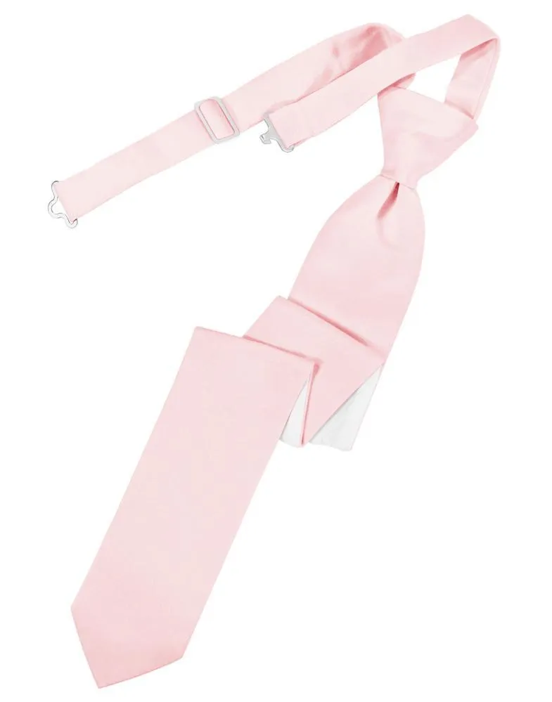 Pink Luxury Satin Skinny Necktie