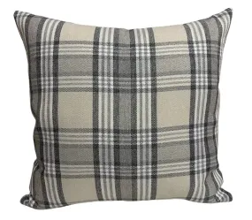 Plaid Linen Throw Pillow Cover