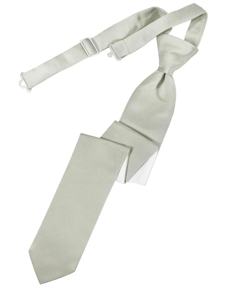 Platinum Luxury Satin Skinny Necktie