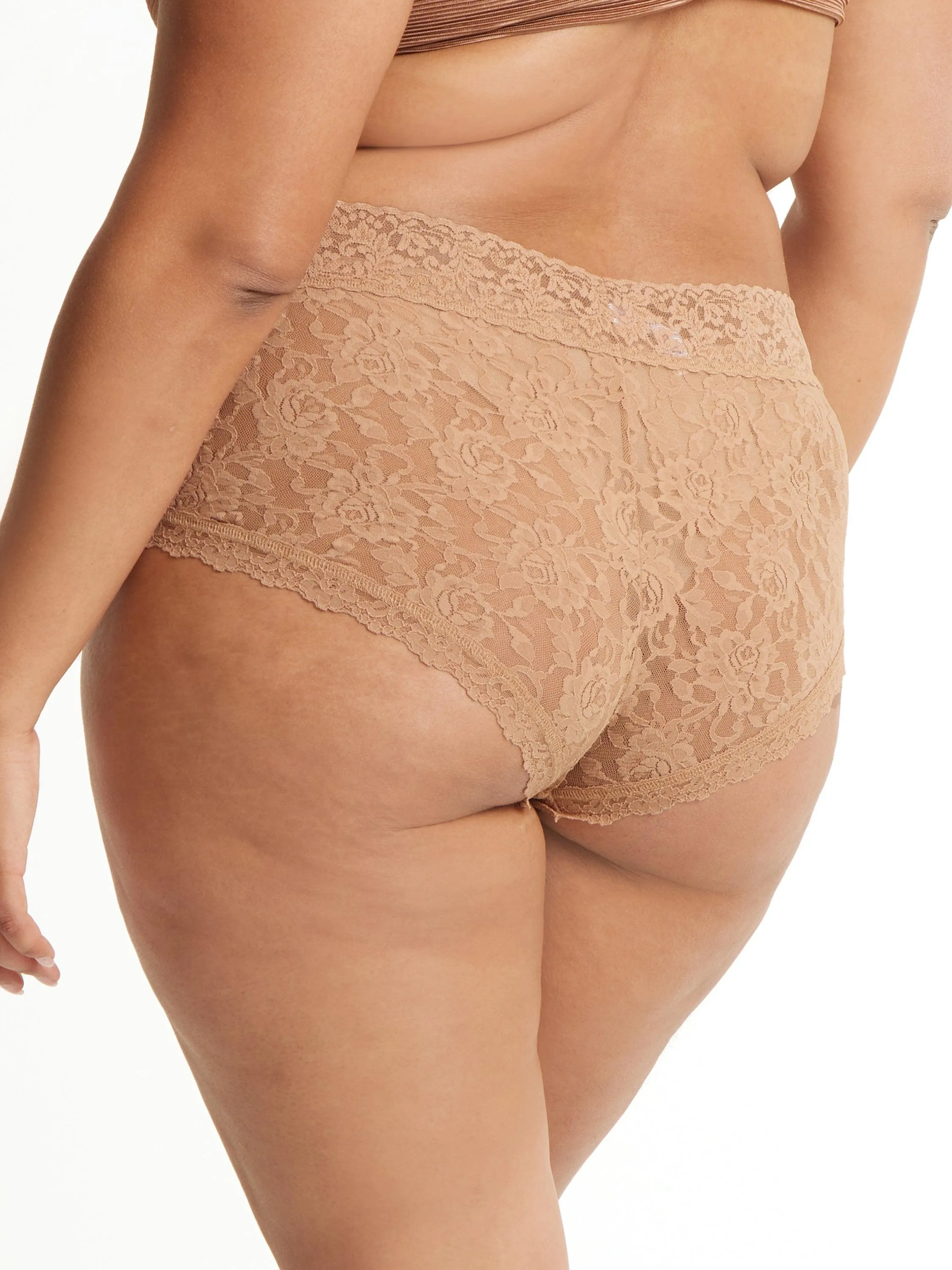 Plus Size Signature Lace Boyshort Sun Tan