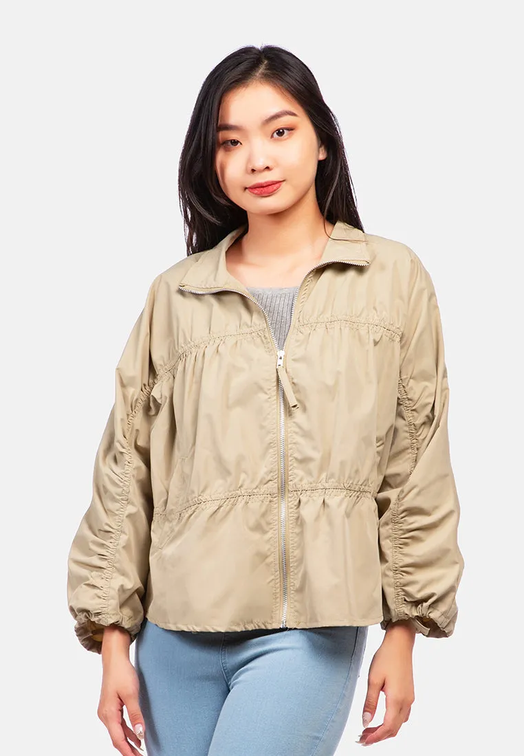 Ruched Drawstring Jacket