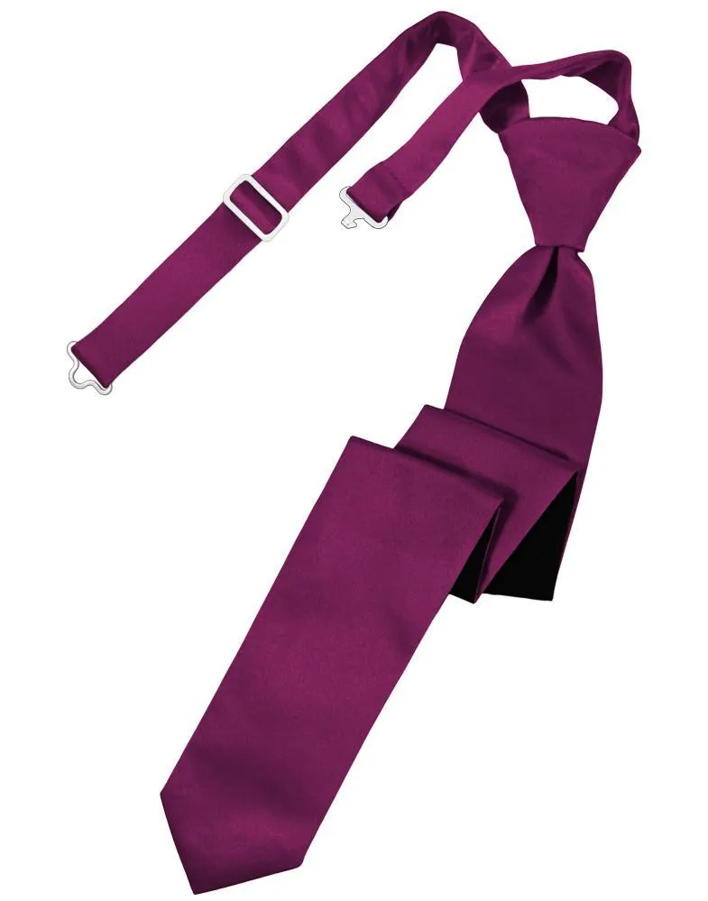 Sangria Luxury Satin Skinny Necktie