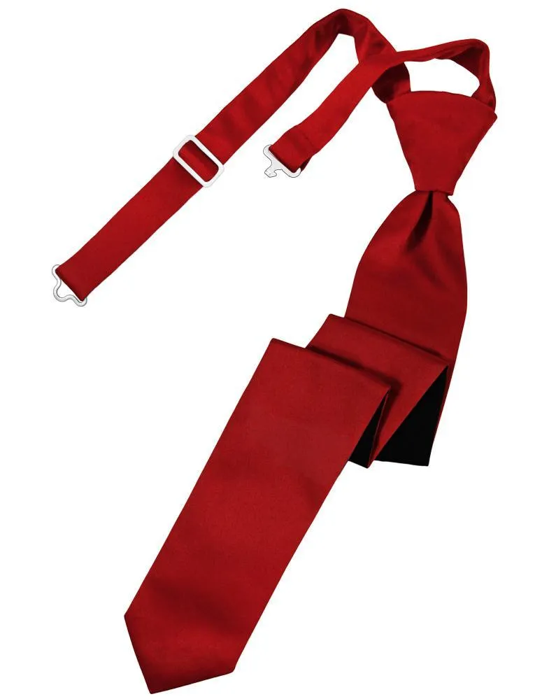 Scarlet Luxury Satin Skinny Necktie