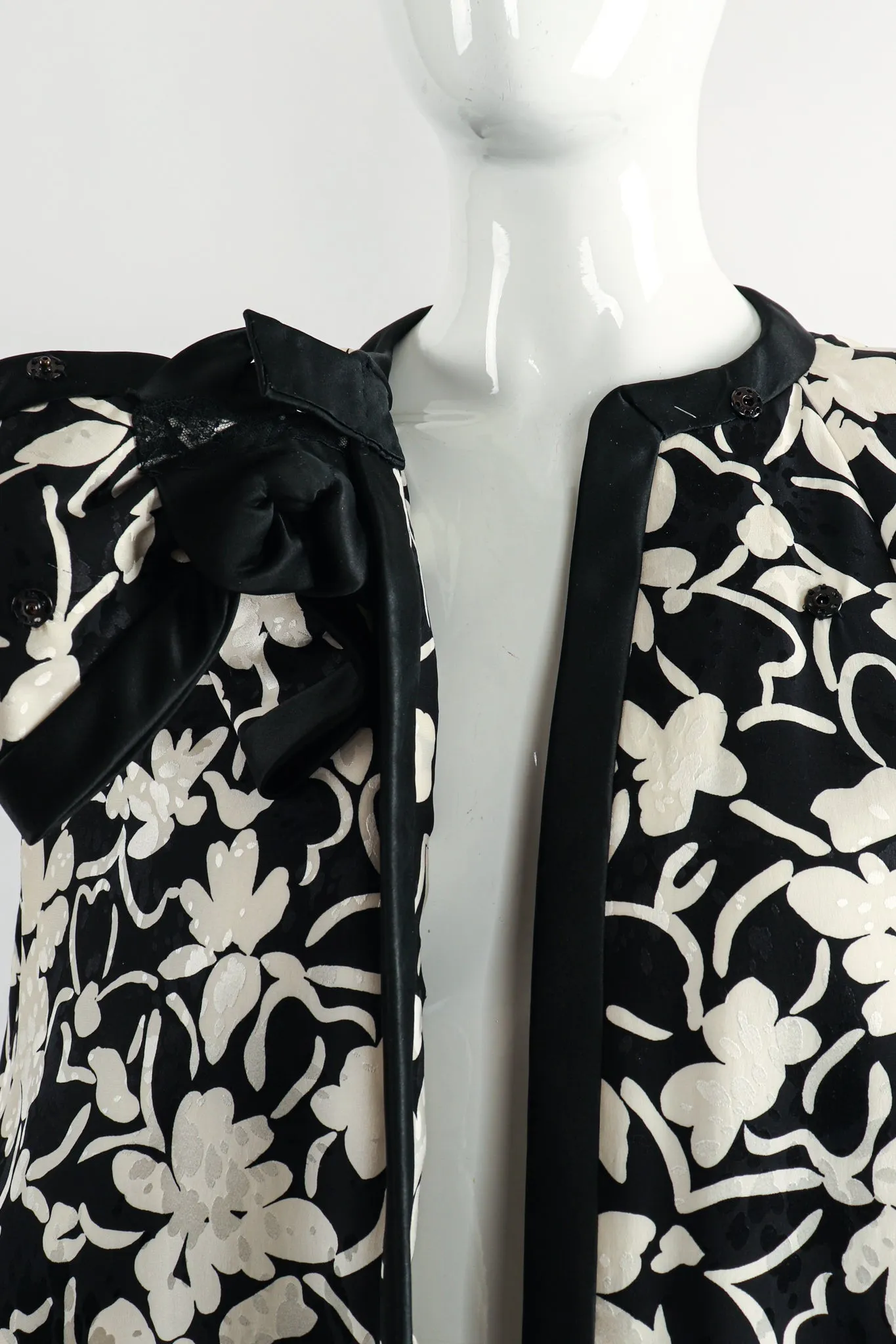 Silk Floral Bow Cape