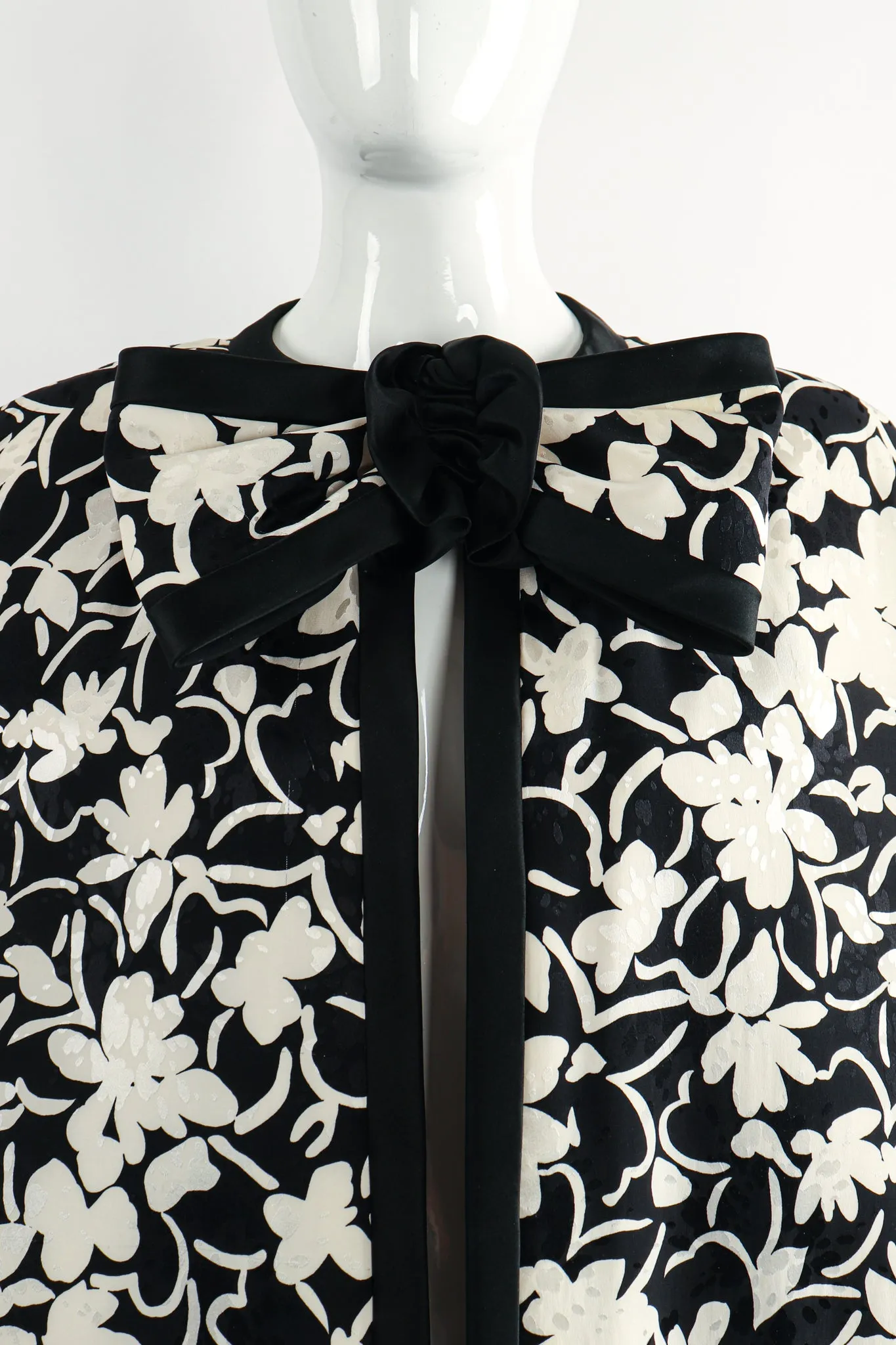 Silk Floral Bow Cape