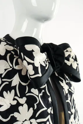 Silk Floral Bow Cape