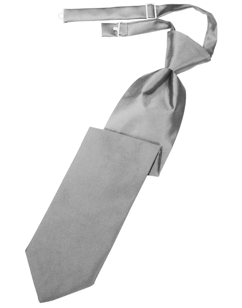 Silver Luxury Satin Necktie