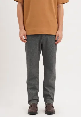 Slim Fit Ankle Length Textured Trousers