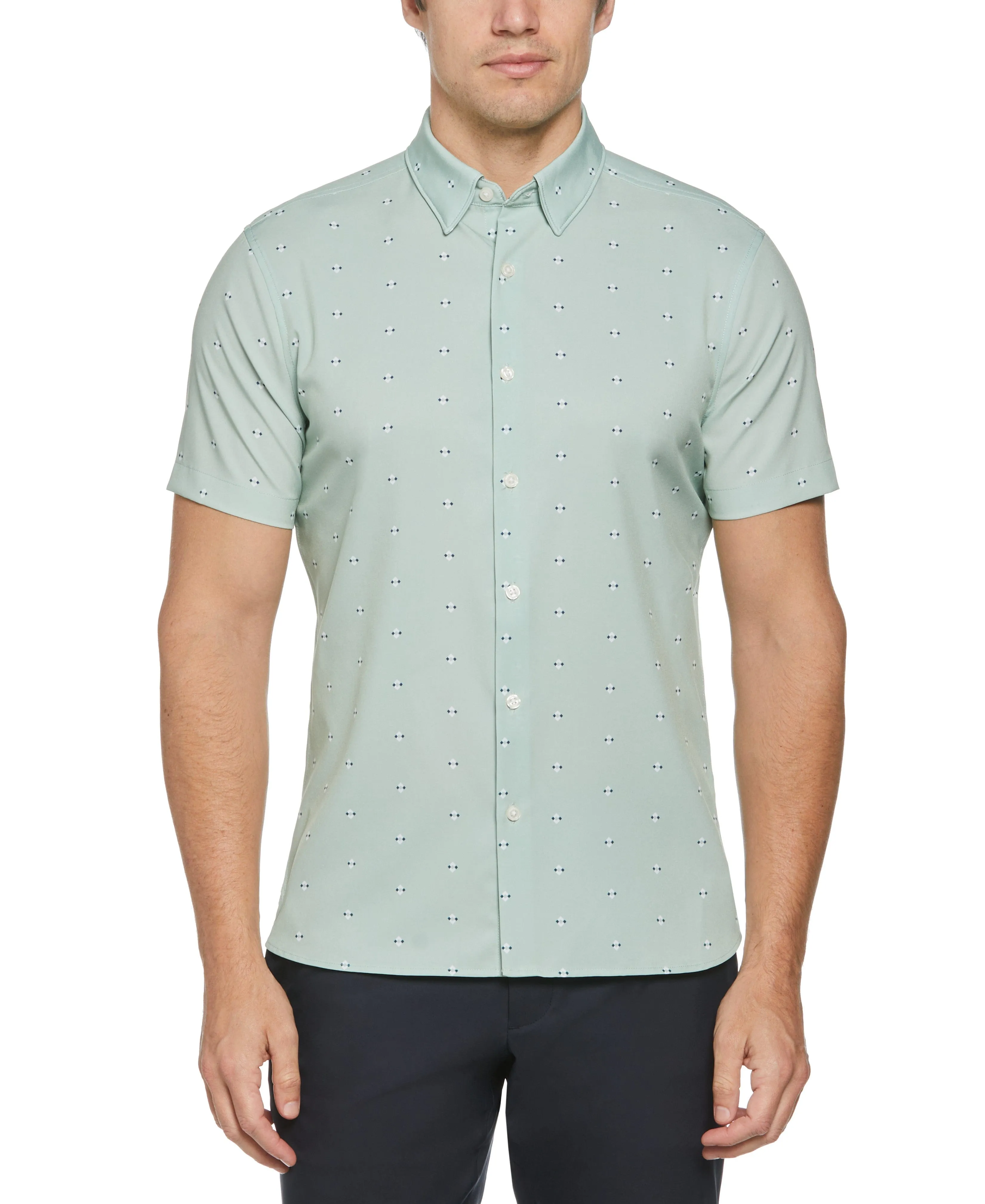 Slim Fit Total Stretch Geo Dot Print Shirt