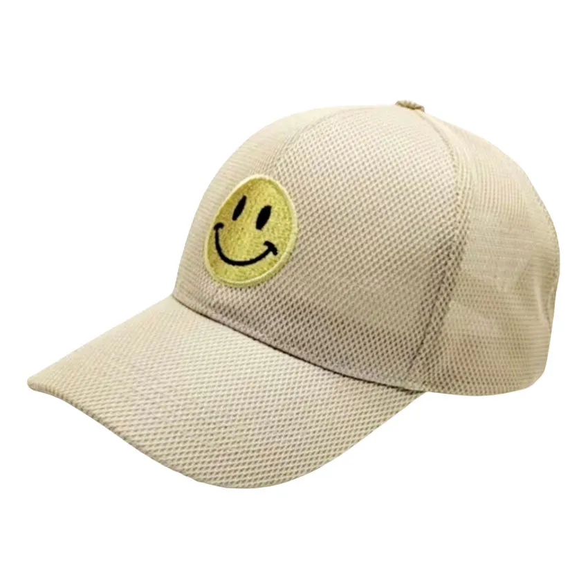 Smile Accented Mesh Baseball Cap