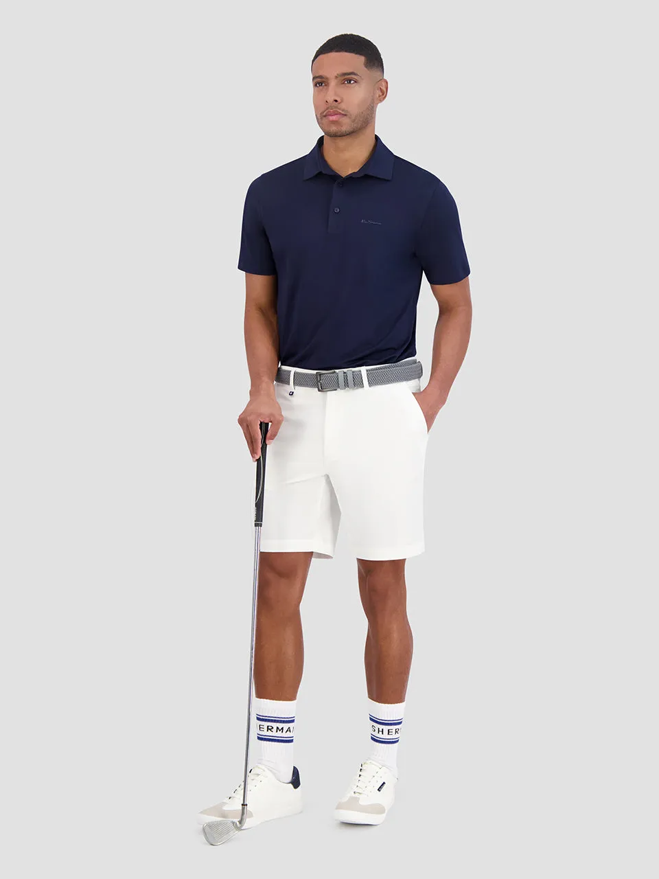 Solid Air Pique Sports Fit Polo - Navy